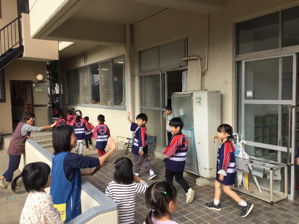 年長組・防災呼びかけのお手伝いをしました！